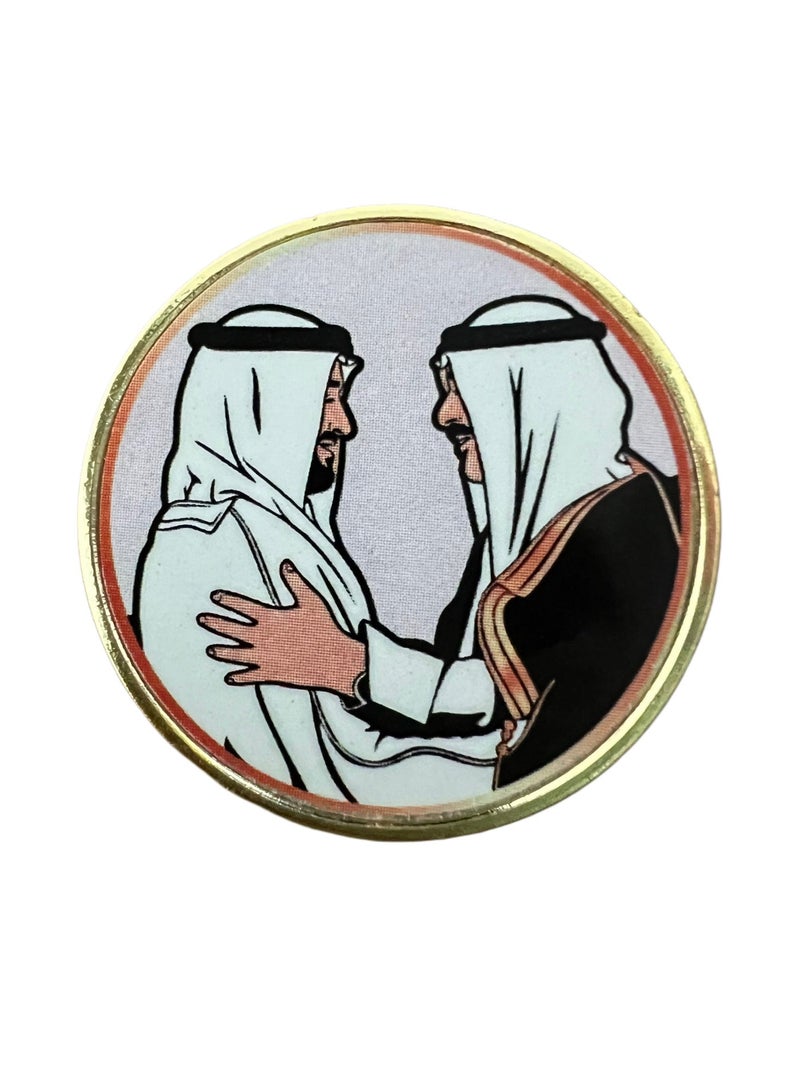 A.R.H | شارة التسامح الوطني لدولة الإمارات والكويت | 12 pcs | شارة مغناطيسية لشخصية التضامن بين دولة الإمارات والكويت | تذكار الأخوة الفنية والقيادة | تصميم تراثي لليوم الوطني الإماراتي والكويتي | - Image 4